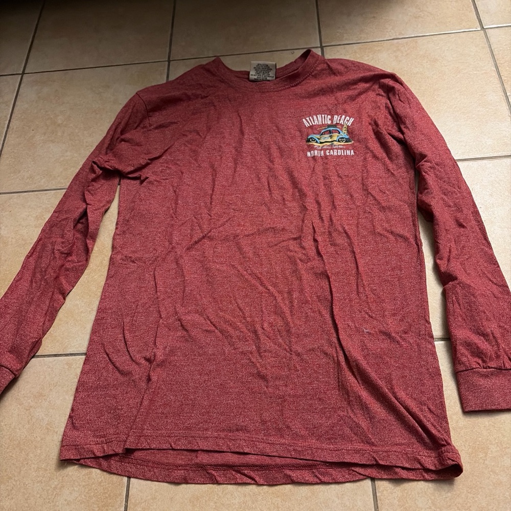 Men's Atlantic Beach North Carolina Long Sleeve Graphic Tee | Surf Beach Shirt